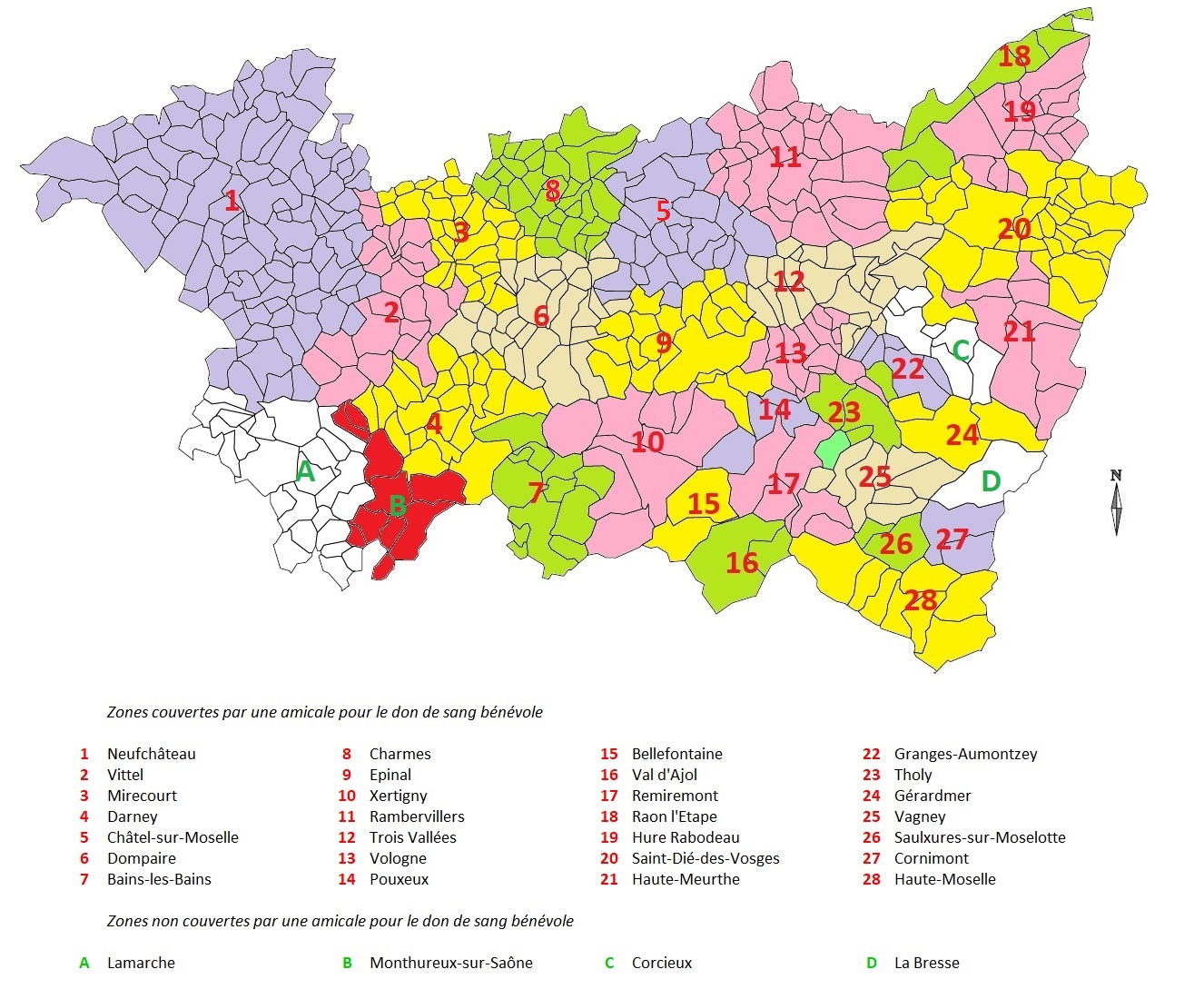 Les Vosges un département, des communes, des amicales
